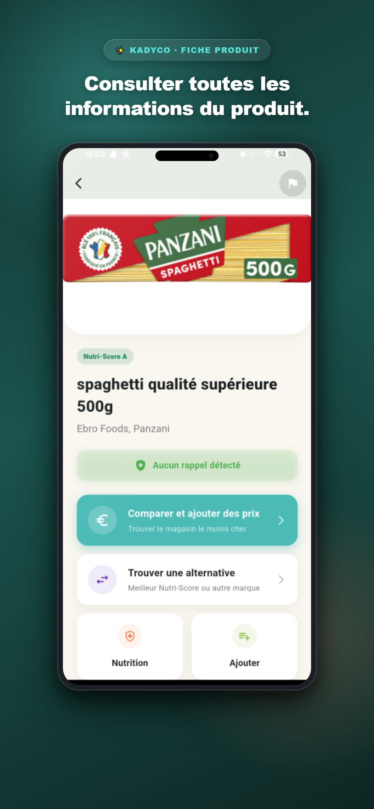 Informations produit